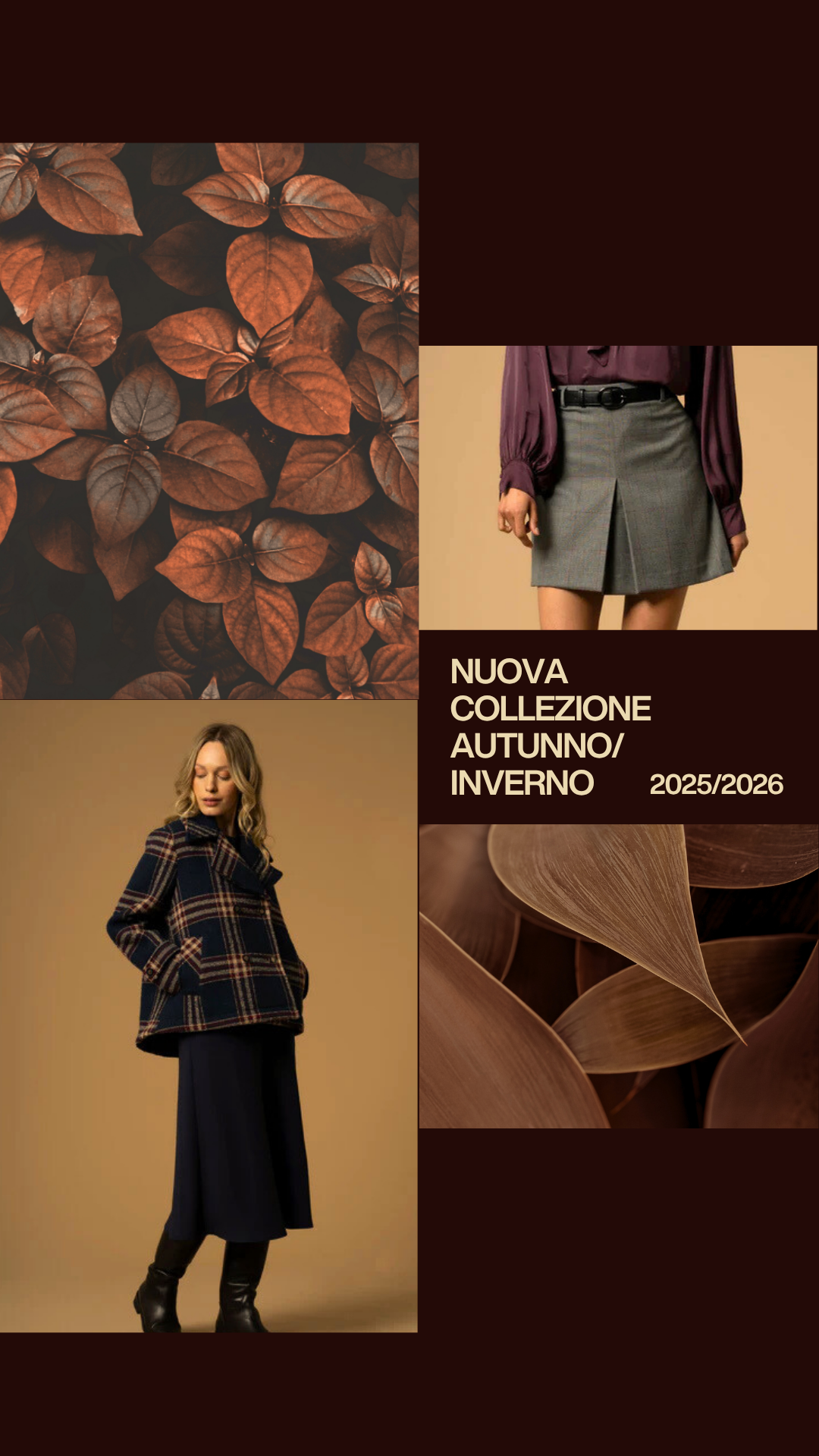 autunno moda abbigliamento collage marrone storia instagram (4)